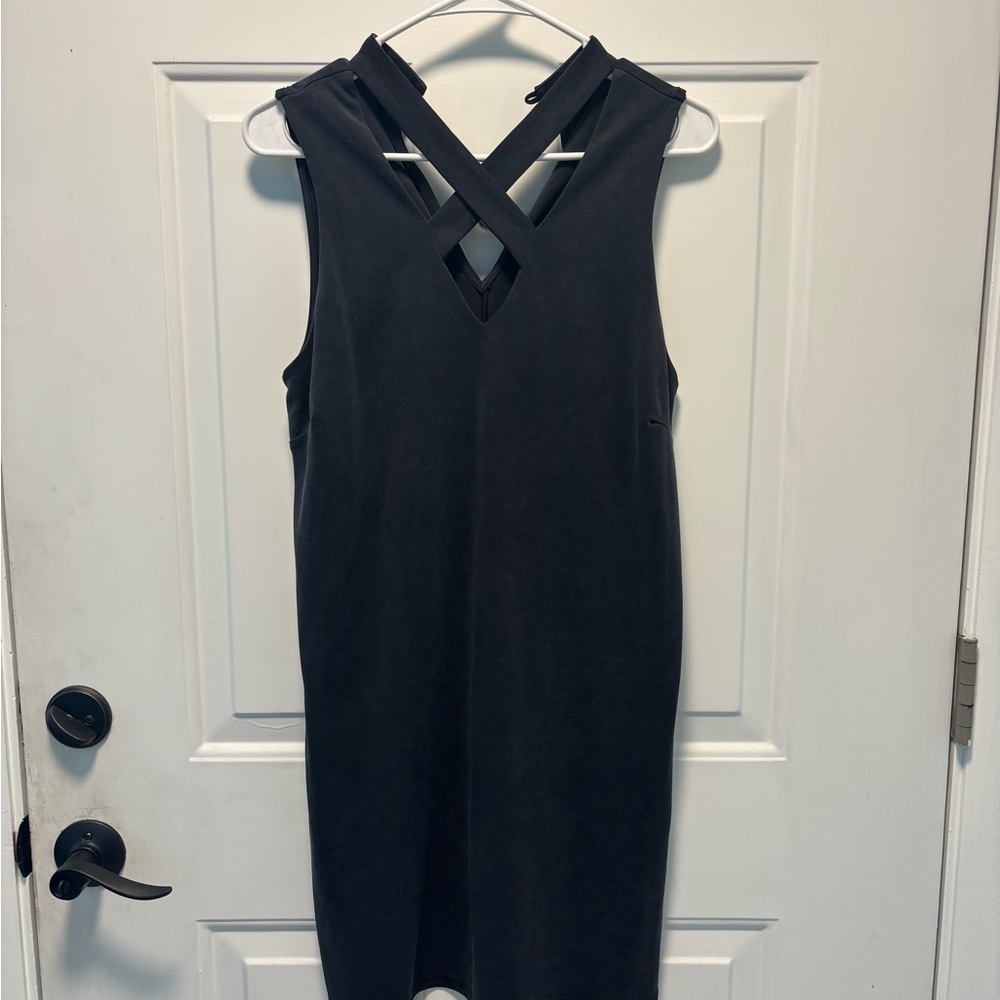 Altar'd State Black Cross-Back Midi Dress